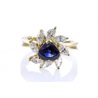 1.85ct Sapphire and Diamond Ring