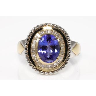 2.42ct Tanzanite and Diamond Ring