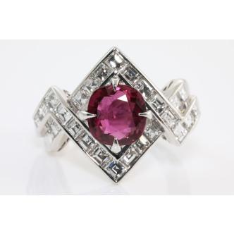 2.63ct Ruby and Diamond Ring GIA