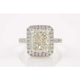 5.02ct Diamond Halo Ring HRD J SI2