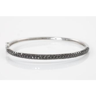 2.00ct Black Diamond Bangle