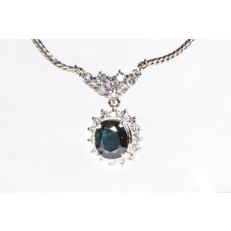 Sapphire and Diamond Pendant