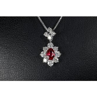 0.50ct Ruby and Diamond Pendant