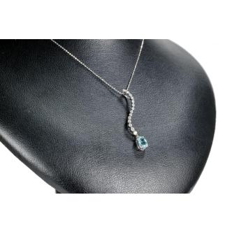 Paraiba Tourmaline and Diamond Pendant