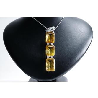 50.32ct Citrine and Diamond Pendant