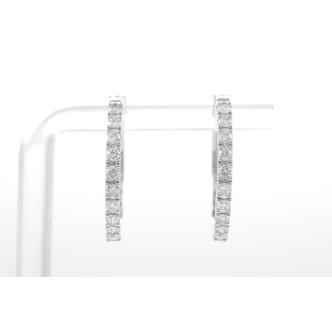 0.73ct Diamond Hoop Earrings
