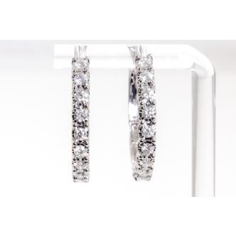 1.96ct Diamond Hoop Earrings