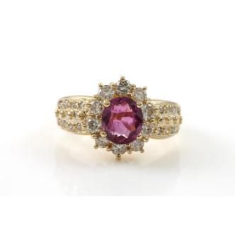 1.37ct Ruby and Diamond Ring