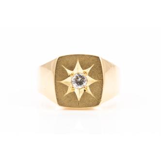 Diamond Mens Ring 18ct gold 19.5g