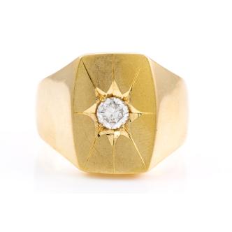 Mens Diamond Ring 18ct gold 29.1g