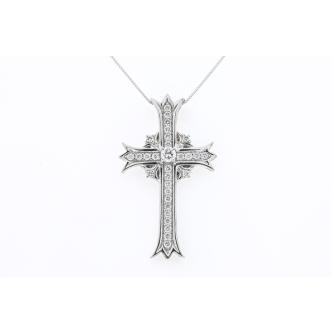 1.29ct Diamond Cross Pendant