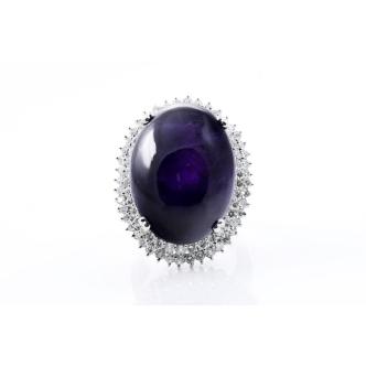 Amethyst and Diamond Ring