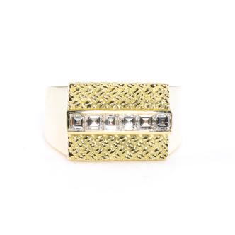 0.50ct Diamond Mens Ring 18ct gold 14.9g