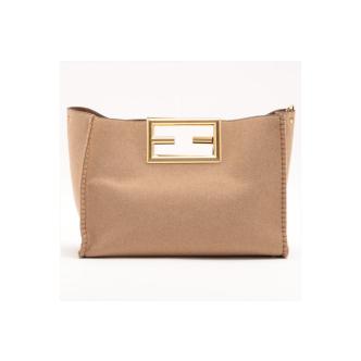 Fendi Way Flannel Medium Tote Bag