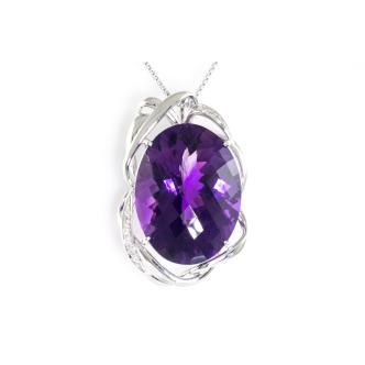 57.35ct Amethyst and Diamond Pendant