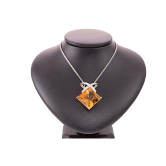 42.66ct Citrine and Diamond Pendant