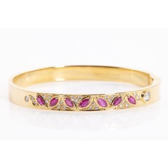 Ruby and Diamond Bangle