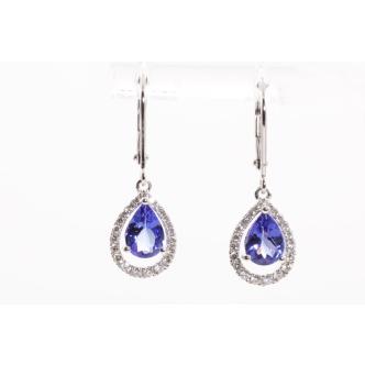1.19ct Tanzanite and Diamond Earrings