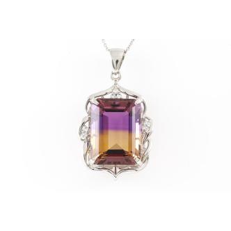 23.30ct Ametrine and Diamond Pendant