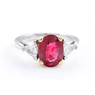 2.08ct Asprey Ruby and Diamond Ring