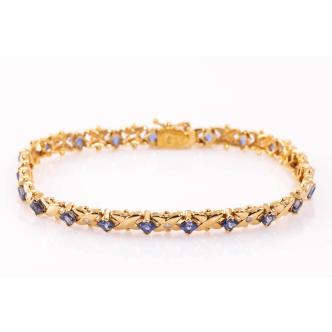 4.56ct Sapphire & Diamond 18ct Bracelet
