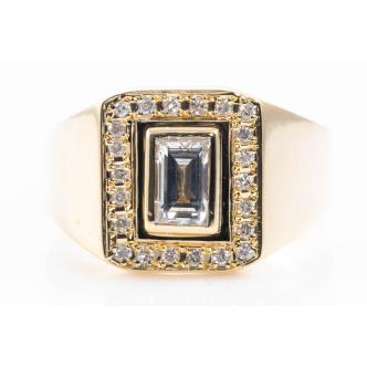 1.02ct Diamond Mens Ring 18ct gold 14.6g