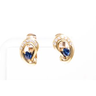 0.77ct Sapphire and Diamond Earrings