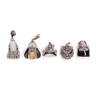 Hand Bag Diamond Charms Set, 14ct & 18ct