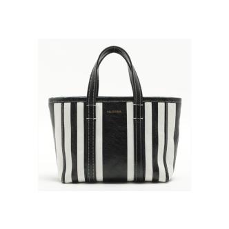 Balenciaga Small Barbes East-West Striped Shopper Tote