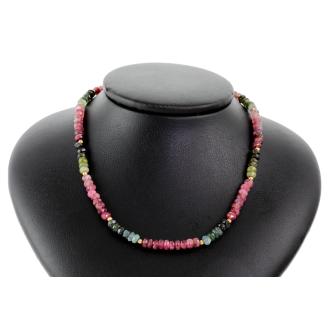 Multi-coloured Tourmaline Bead Necklace