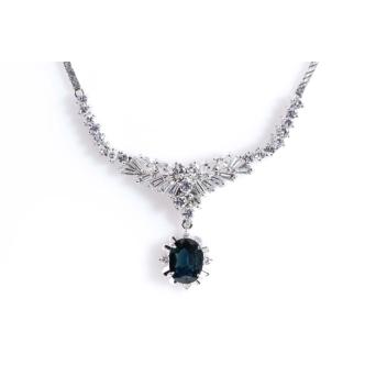 1.25ct Sapphire and Diamond Necklace