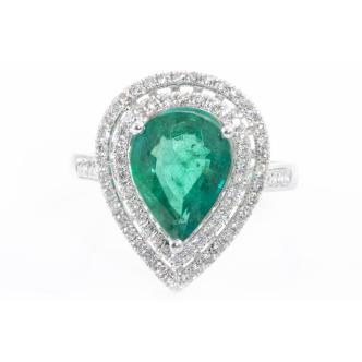 2.34ct Emerald & Diamond Ring*