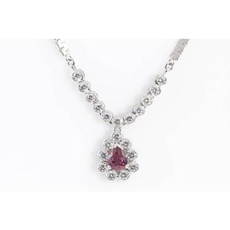 0.93ct Ruby and Diamond Necklace