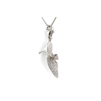 Diamond high heel shoe pendant