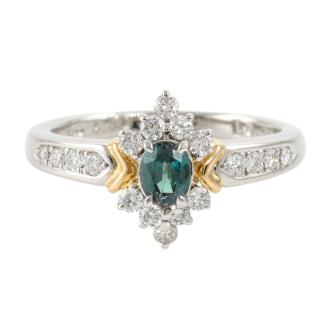 0.30ct Alexandrite and Diamond Ring