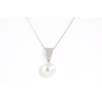 12.3mm South Sea Pearl & Diamond Pendant
