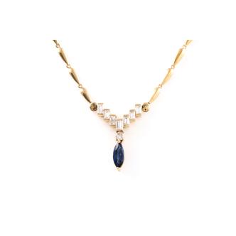 0.80ct Sapphire and Diamond Necklace
