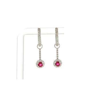 0.94ct Ruby and Diamond Detachable Earrings