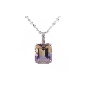 4.08ct Ametrine and Diamond Pendant