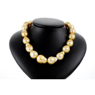 11.9mm Golden South Sea Pearl Necklace