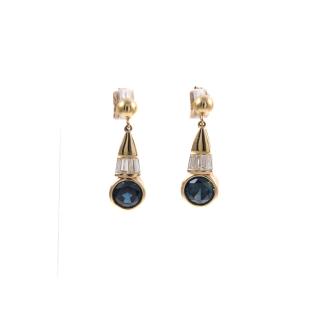 1.98ct Sapphire and Diamond Earrings