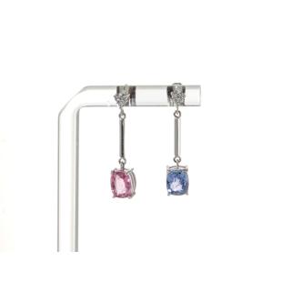 Unheated Sapphire & Spinel Earrings