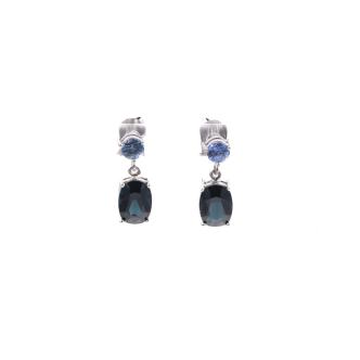Ceylon Sapphire and Spinel Earrings