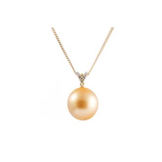 13.8mm South Sea Pearl & Diamond Pendant