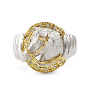 Diamond Horseshoe & Racing Horse Ring