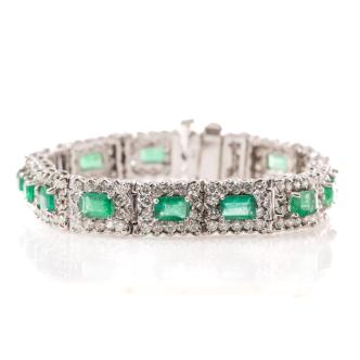 7.50ct Emerald and Diamond Bracelet