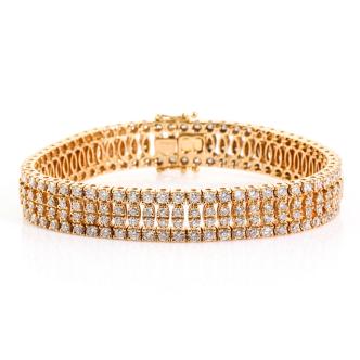 6.13ct Four Row Diamond Bracelet