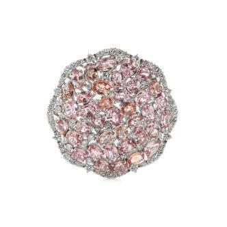 16.07ct Padparadscha & Diamond Brooch/Pendant*