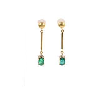 Emerald and Diamond Earrings