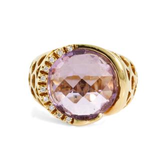 5.45ct Amethyst and Diamond Ring